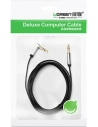 Wholesale UGREEN AV119 flat angled cable AUX audio cable 3.5 mm mini jack 0.5 m black - UGR1347BLK - {ean13} - Hurt