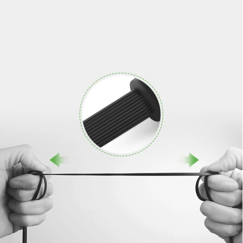 Kątowy płaski kabel UGREEN AV119 audio AUX 3,5mm mini jack 0,5m czarny