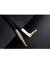 Hurtownia GSM - Úhlový plochý kabel UGREEN AV119 audio AUX 3,5mm mini jack 0,5m černý - UGR1347BLK - {ean13} - Hurt