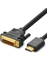 Hurtownia GSM - Kabel UGREEN HD106 DVI 24+1 pin (samec) - HDMI (samec) FHD 60Hz 1,5m černý - UGR1348BLK - {ean13} - Hurt