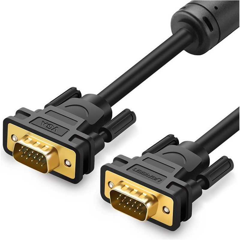 Ugreen Distributor - 6957303876303 - UGR1349BLK - UGREEN VG101 cable VGA (male) - VGA (male) FHD 1.5m black - B2B homescreen