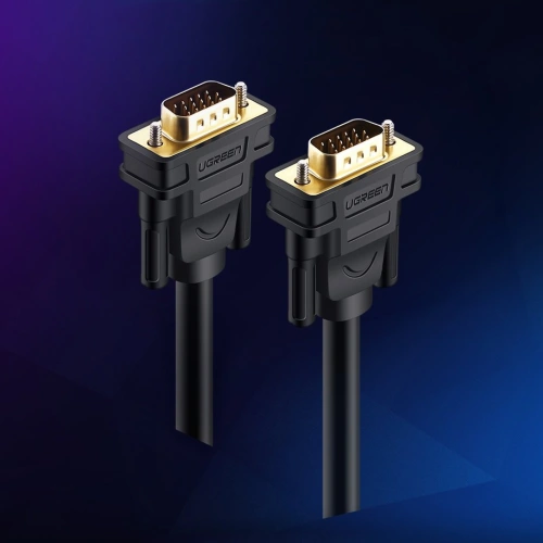 Kabel UGREEN VG101 VGA (męski) - VGA (męski) FHD 1,5m czarny