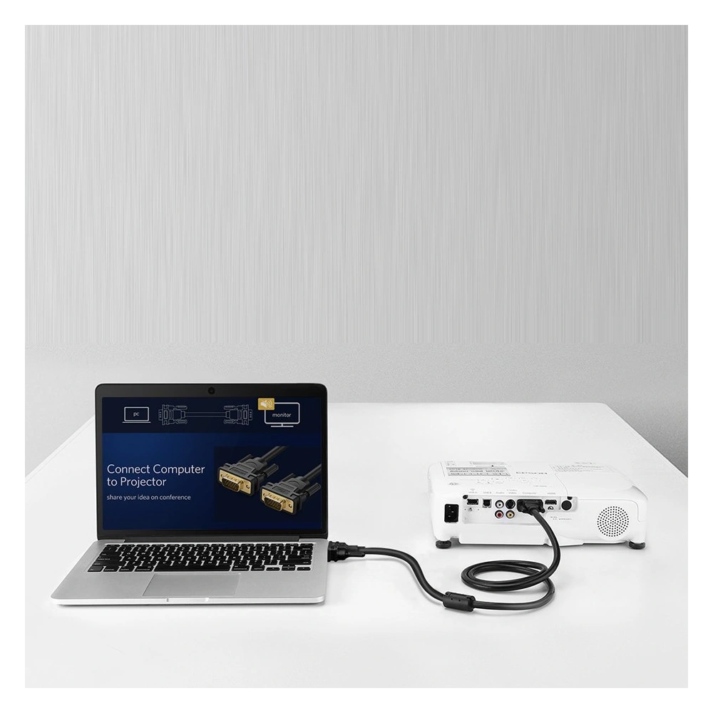 Hurtownia GSM - Kabel UGREEN VG101 VGA (samec) - VGA (samec) FHD 1,5m černý - UGR1349BLK - {ean13} - Hurt