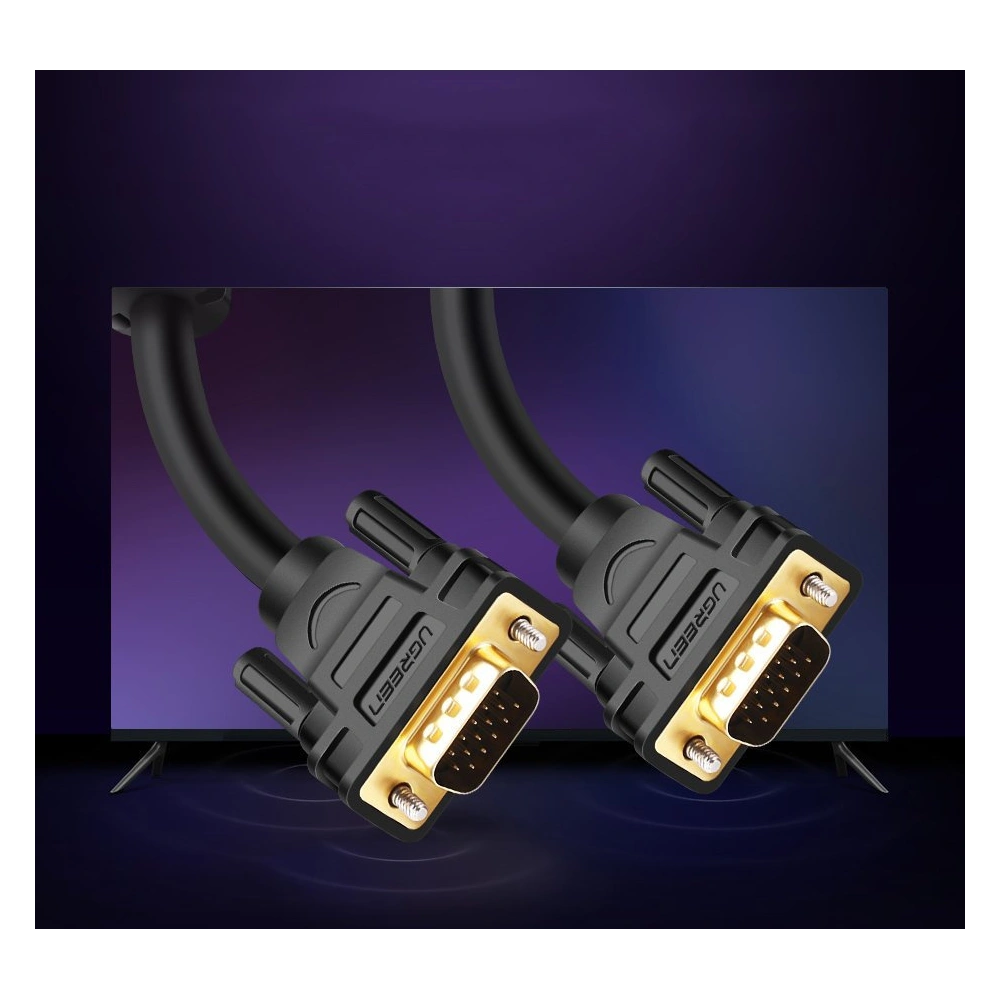 Hurtownia GSM - Kabel UGREEN VG101 VGA (samec) - VGA (samec) FHD 1,5m černý - UGR1349BLK - {ean13} - Hurt