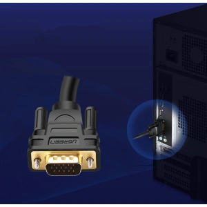 Hurtownia GSM - Kabel UGREEN VG101 VGA (męski) - VGA (męski) FHD 1,5m czarny - UGR1349BLK - {ean13} - Hurt