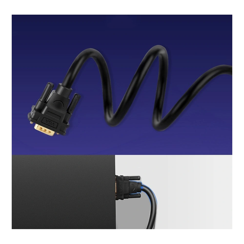 Hurtownia GSM - Kabel UGREEN VG101 VGA (samec) - VGA (samec) FHD 1,5m černý - UGR1349BLK - {ean13} - Hurt