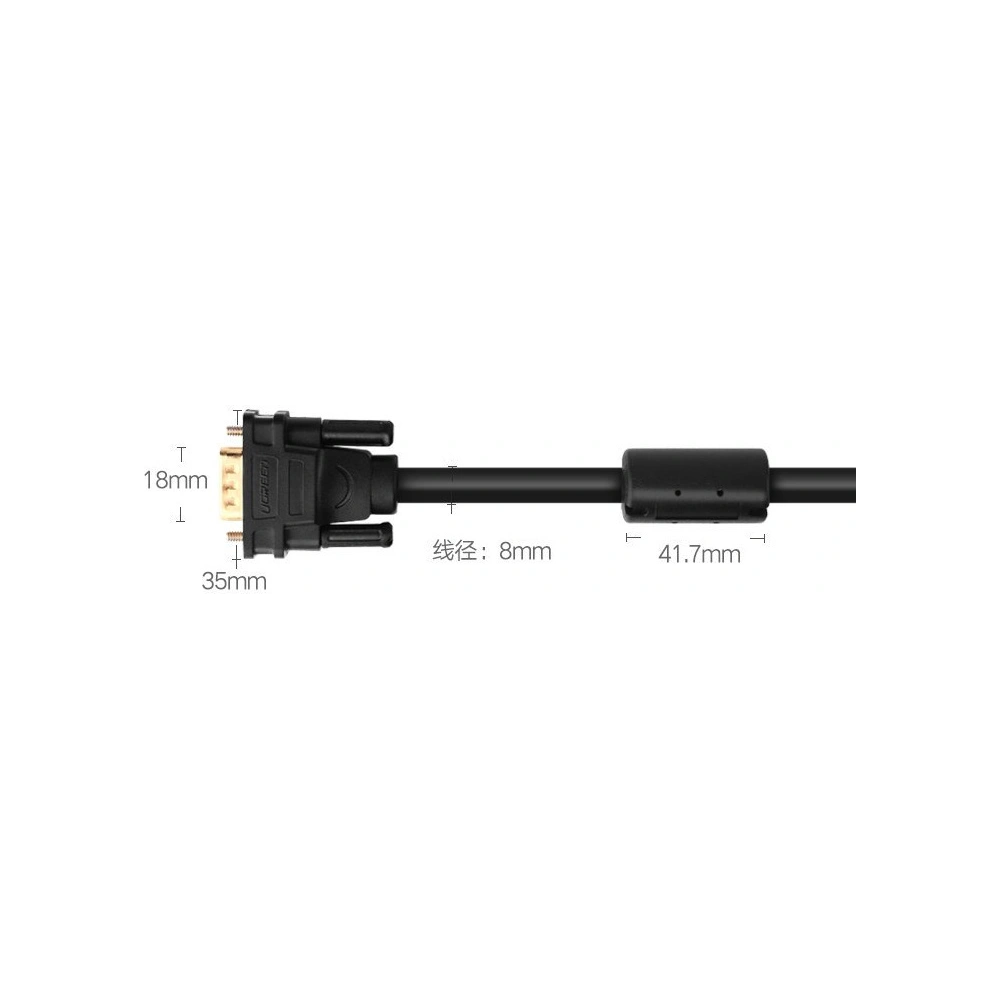 Hurtownia GSM - Kabel UGREEN VG101 VGA (samec) - VGA (samec) FHD 1,5m černý - UGR1349BLK - {ean13} - Hurt