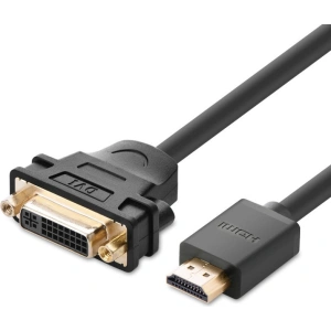 Hurtownia GSM - Kabel UGREEN DVI 24+5 pin (żeński) - HDMI (męski) 22cm czarny - UGR1350BLK - {ean13} - Hurt