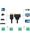 Wholesale UGREEN cable cable adapter adapter DVI 24 + 5 pin (female) - HDMI (male) 22 cm black - UGR1350BLK - {ean13} - Hurt