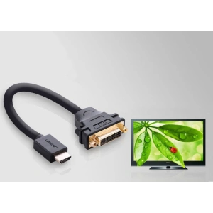 Hurtownia GSM - Kabel UGREEN DVI 24+5 pin (żeński) - HDMI (męski) 22cm czarny - UGR1350BLK - {ean13} - Hurt