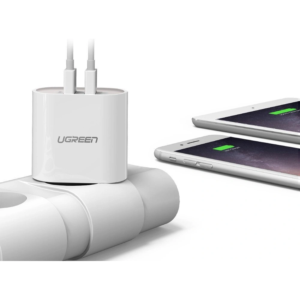 Hurtownia GSM - Ładowarka sieciowa UGREEN CD104 2x USB 3,4A biały - UGR1351WHT - {ean13} - Hurt