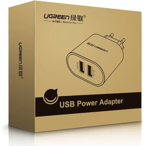 Ładowarka sieciowa UGREEN CD104 2x USB 3,4A biały