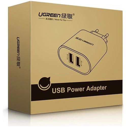 Ładowarka sieciowa UGREEN CD104 2x USB 3,4A biały