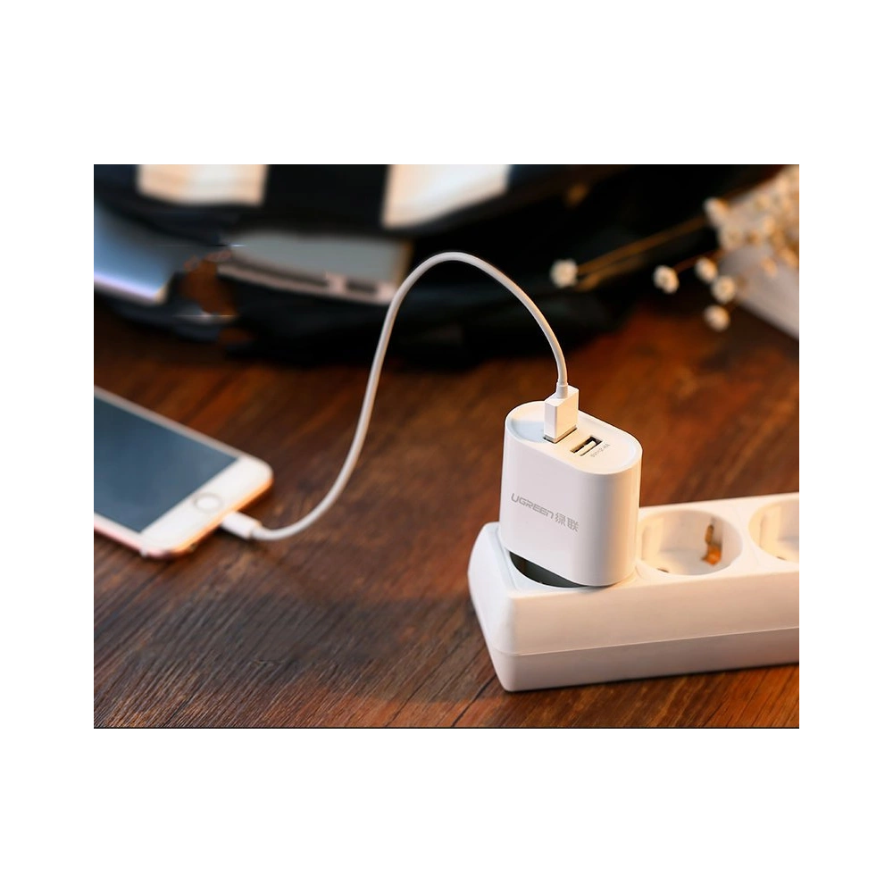 Hurtownia GSM - Ładowarka sieciowa UGREEN CD104 2x USB 3,4A biały - UGR1351WHT - {ean13} - Hurt