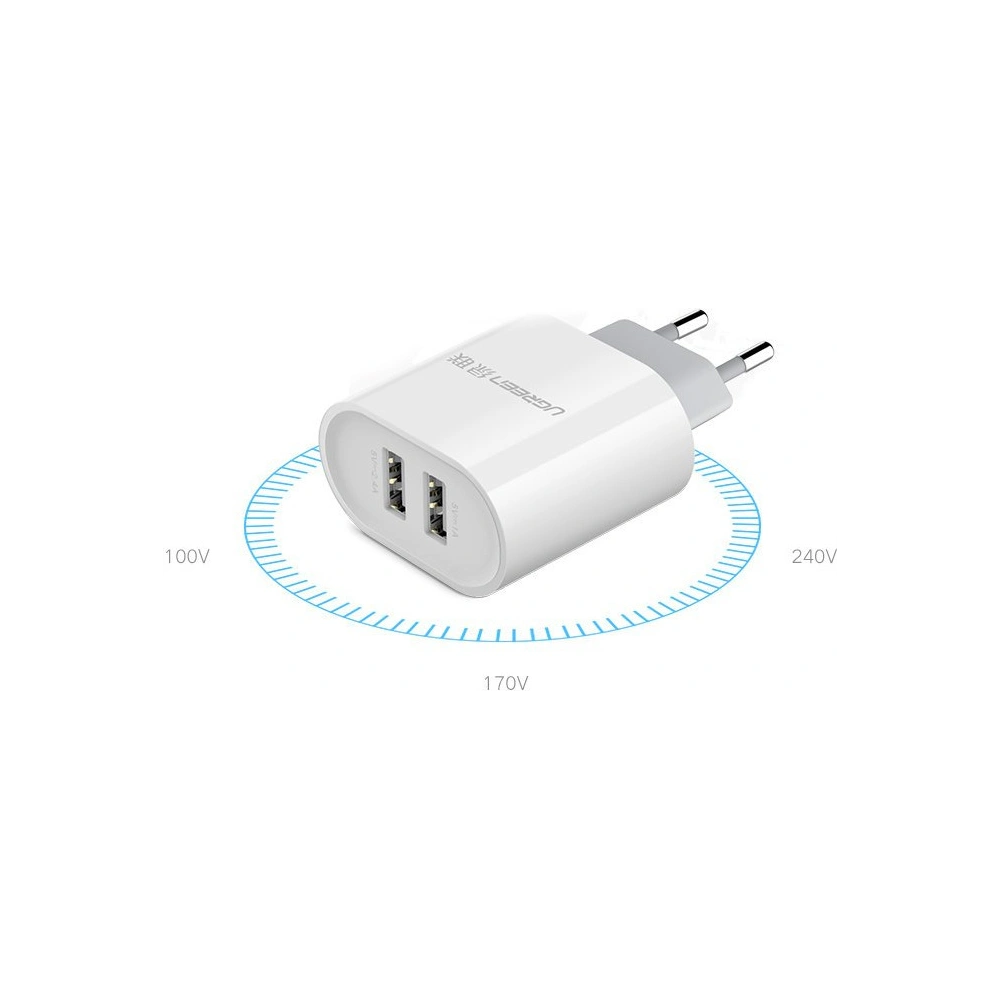 Hurtownia GSM - Ładowarka sieciowa UGREEN CD104 2x USB 3,4A biały - UGR1351WHT - {ean13} - Hurt