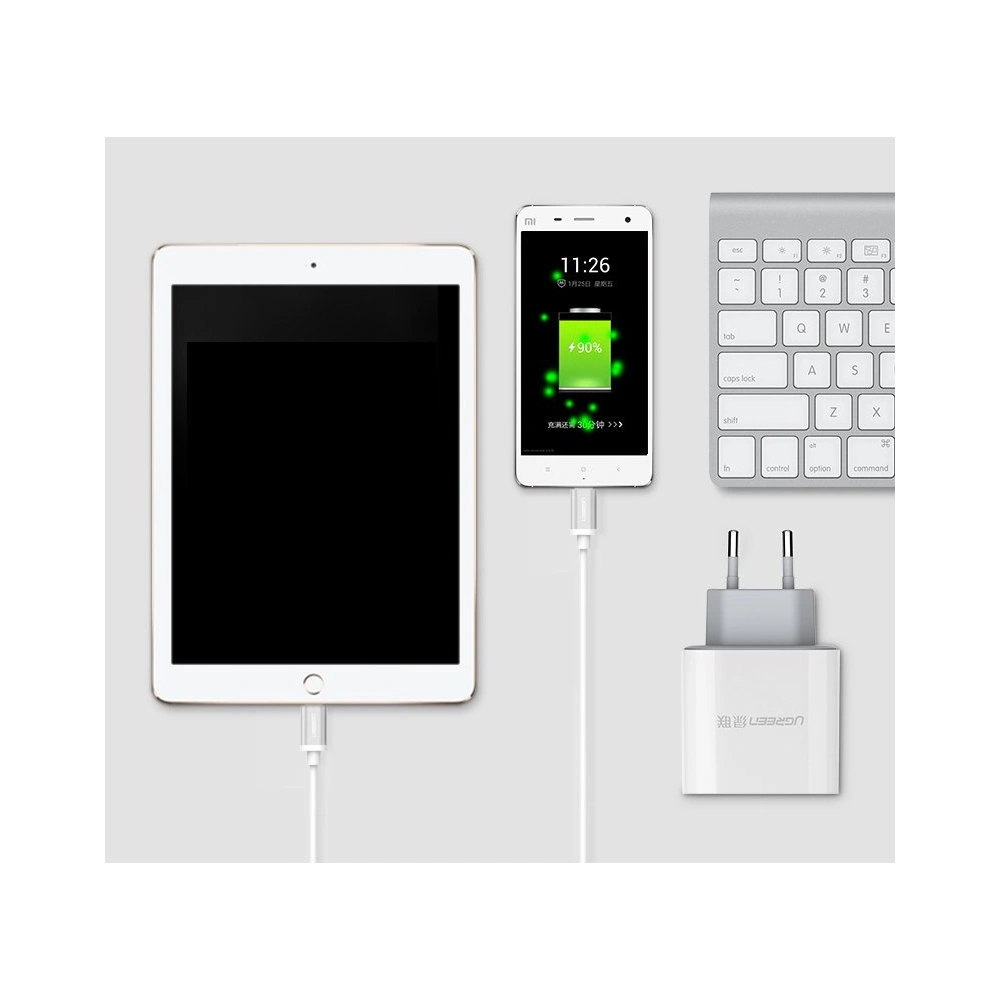 Hurtownia GSM - Ładowarka sieciowa UGREEN CD104 2x USB 3,4A biały - UGR1351WHT - {ean13} - Hurt