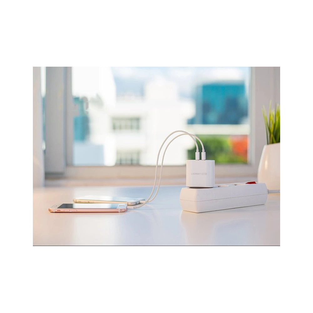 Hurtownia GSM - Ładowarka sieciowa UGREEN CD104 2x USB 3,4A biały - UGR1351WHT - {ean13} - Hurt