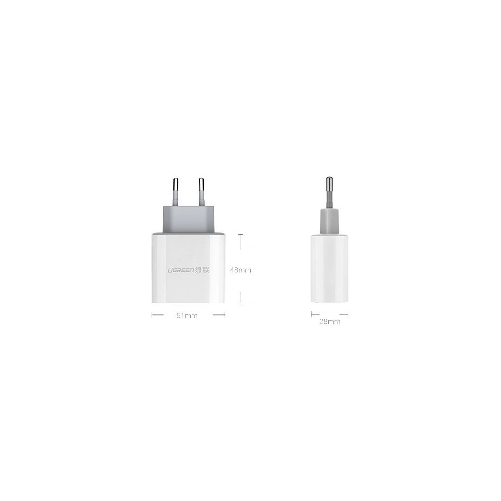 Hurtownia GSM - Ładowarka sieciowa UGREEN CD104 2x USB 3,4A biały - UGR1351WHT - {ean13} - Hurt