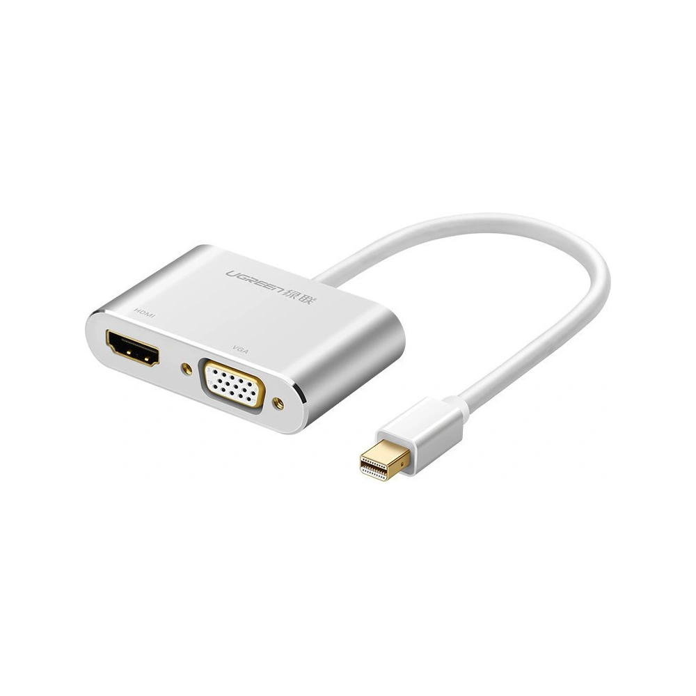 Hurtownia GSM - Adaptér UGREEN MD115 HDMI / VGA - mini DisplayPort FullHD 1080p stříbrný - UGR1352SLV - {ean13} - Hurt