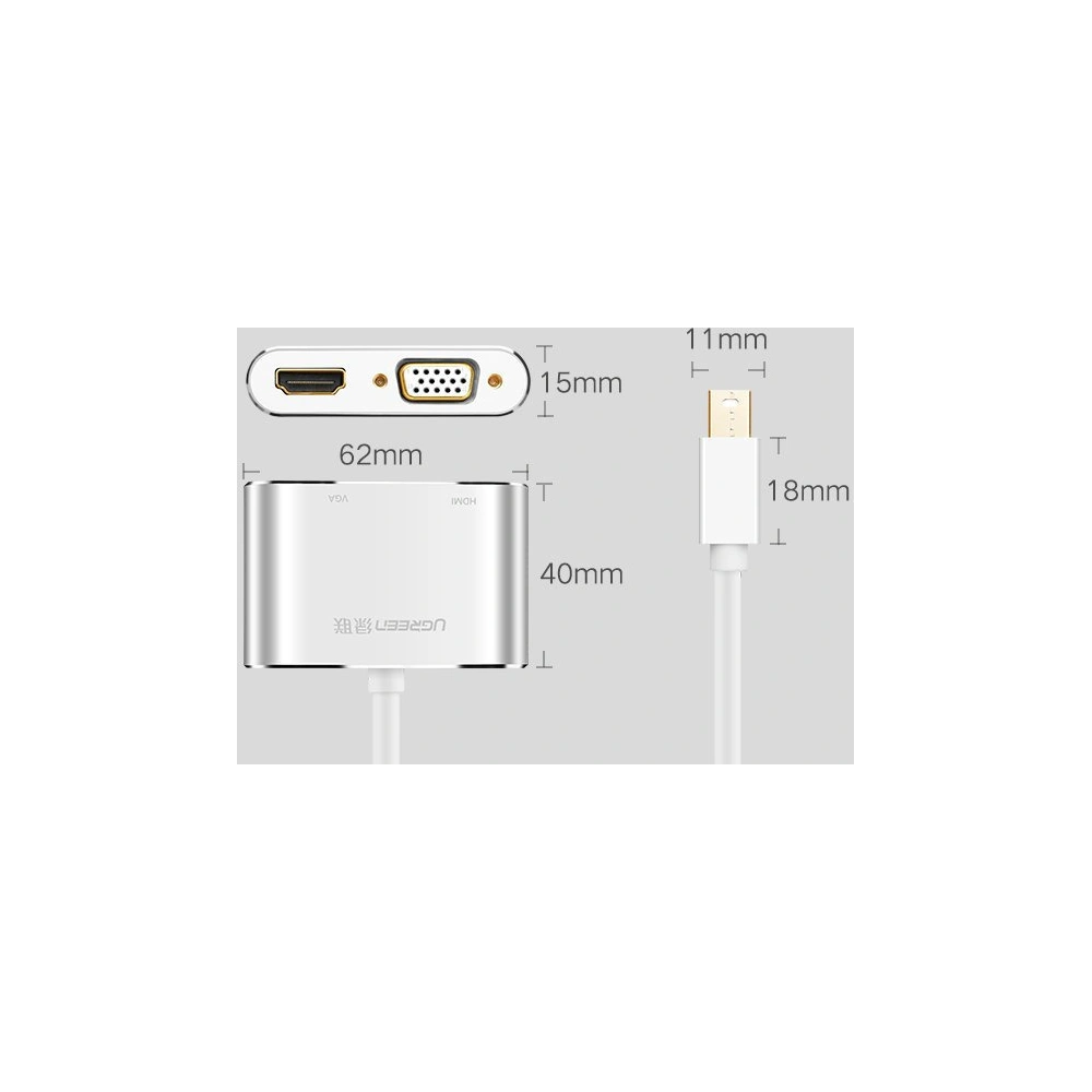 Hurtownia GSM - Adaptér UGREEN MD115 HDMI / VGA - mini DisplayPort FullHD 1080p černý - UGR1353BLK - {ean13} - Hurt