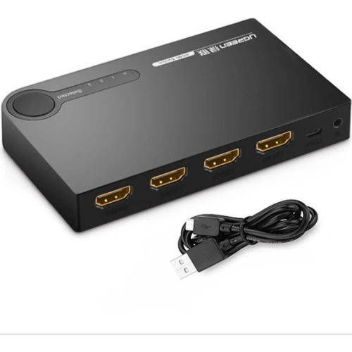 Rozdzielacz UGREEN HDMI - 3x HDMI 3D 4K 7,5Gbps 36bit na kanał czarny