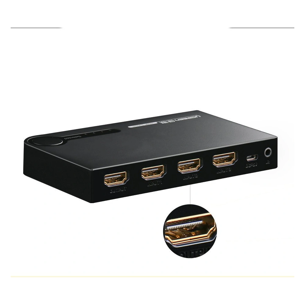 Hurtownia GSM - Rozdělovač UGREEN HDMI - 3x HDMI 3D 4K 7,5Gbps 36bit na kanál černý - UGR1355BLK - {ean13} - Hurt