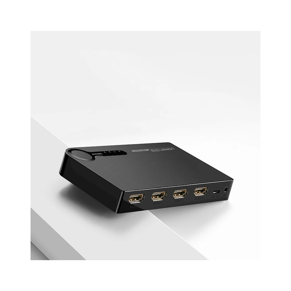Hurtownia GSM - Rozdělovač UGREEN HDMI - 3x HDMI 3D 4K 7,5Gbps 36bit na kanál černý - UGR1355BLK - {ean13} - Hurt
