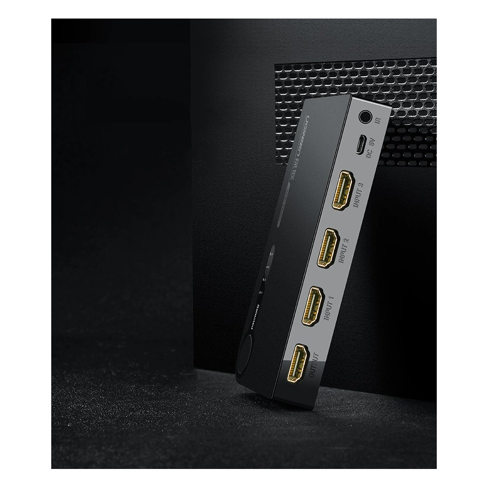 Hurtownia GSM - Rozdělovač UGREEN HDMI - 3x HDMI 3D 4K 7,5Gbps 36bit na kanál černý - UGR1355BLK - {ean13} - Hurt