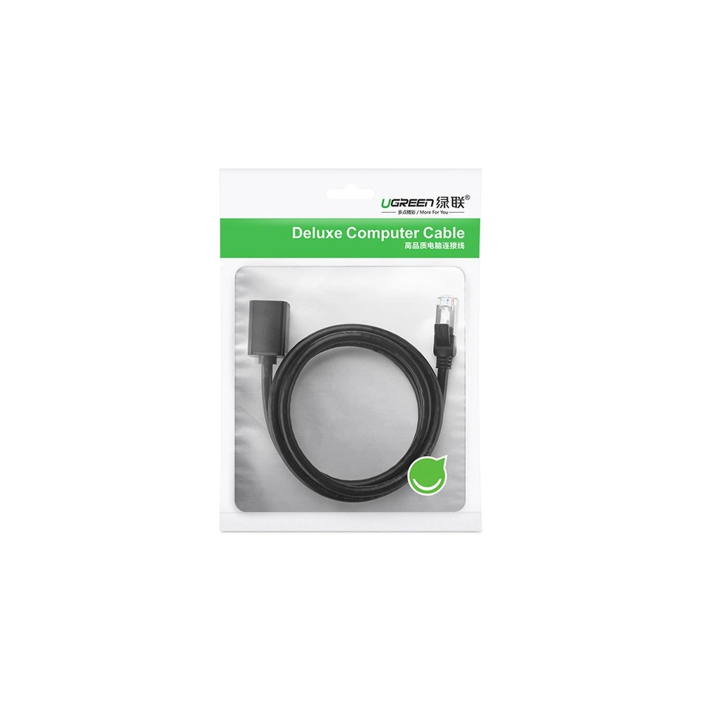 Hurtownia GSM - Prodlužovací kabel UGREEN NW112 Ethernet RJ45 Cat 6 FTP 1000Mbps 5m černý - UGR1356BLK - {ean13} - Hurt