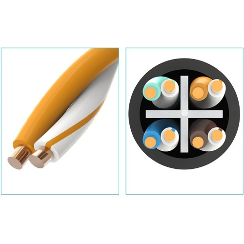 Przedłużacz UGREEN NW112 Ethernet RJ45 Cat 6 FTP 1000Mbps 5m czarny