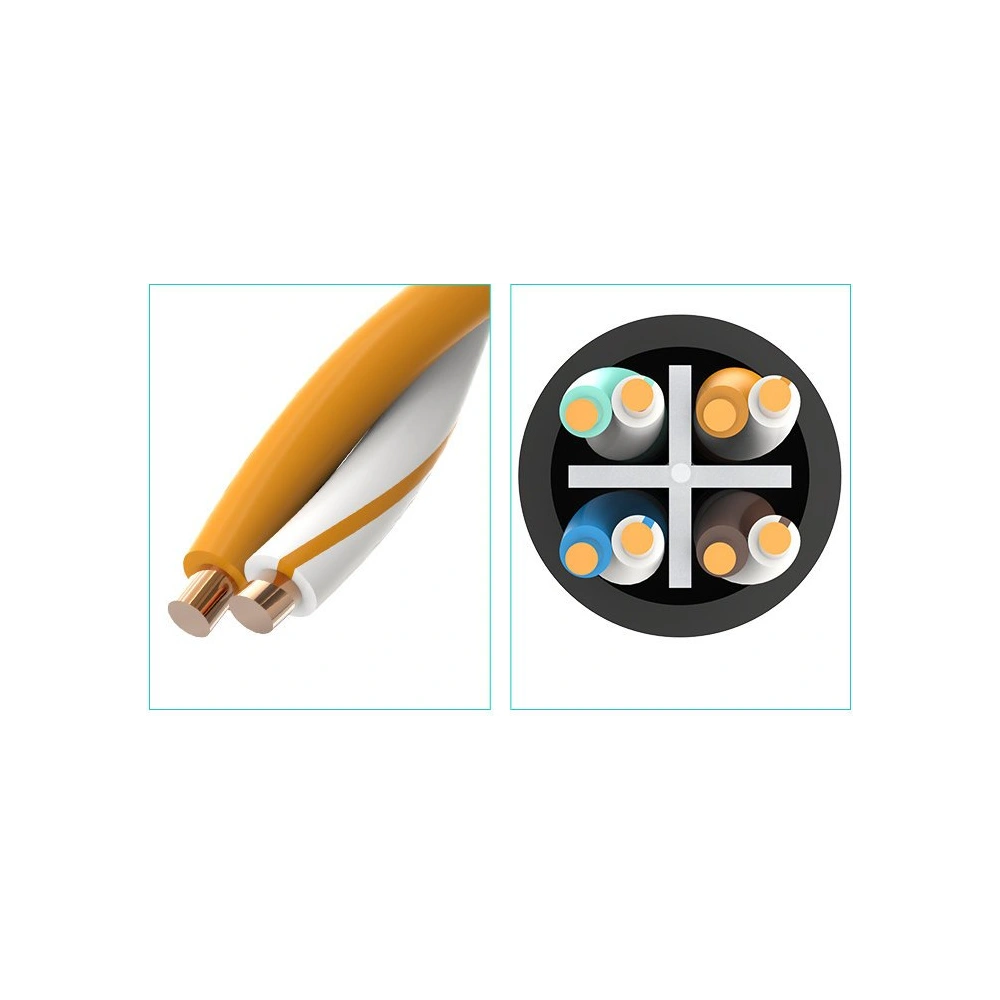 Hurtownia GSM - Prodlužovací kabel UGREEN NW112 Ethernet RJ45 Cat 6 FTP 1000Mbps 5m černý - UGR1356BLK - {ean13} - Hurt