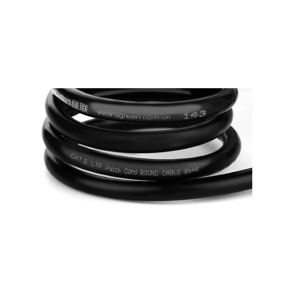Hurtownia GSM - Prodlužovací kabel UGREEN NW112 Ethernet RJ45 Cat 6 FTP 1000Mbps 5m černý - UGR1356BLK - {ean13} - Hurt
