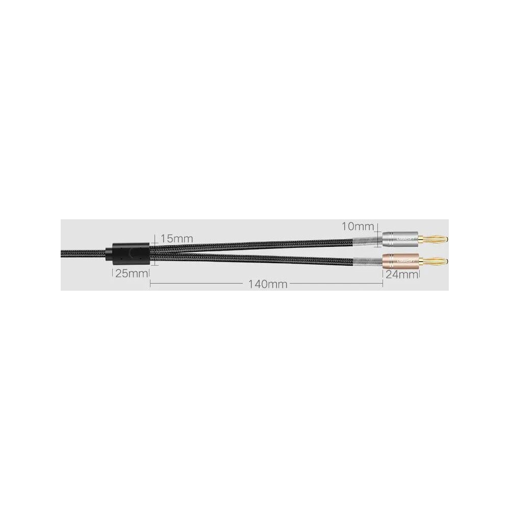 Hurtownia GSM - Kabel reproduktorový UGREEN AV152 dvoukanálový s banánovým konektorem - UGR1363BAN - {ean13} - Hurt