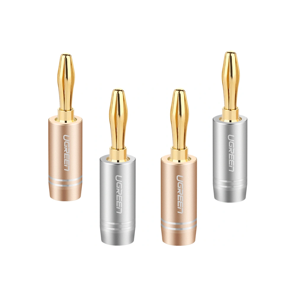 Hurtownia GSM - Hliníkový audio konektor UGREEN AV149 banánový pozlacený vícerozměrný [4 pack] - UGR1364MLT - {ean13} - Hurt