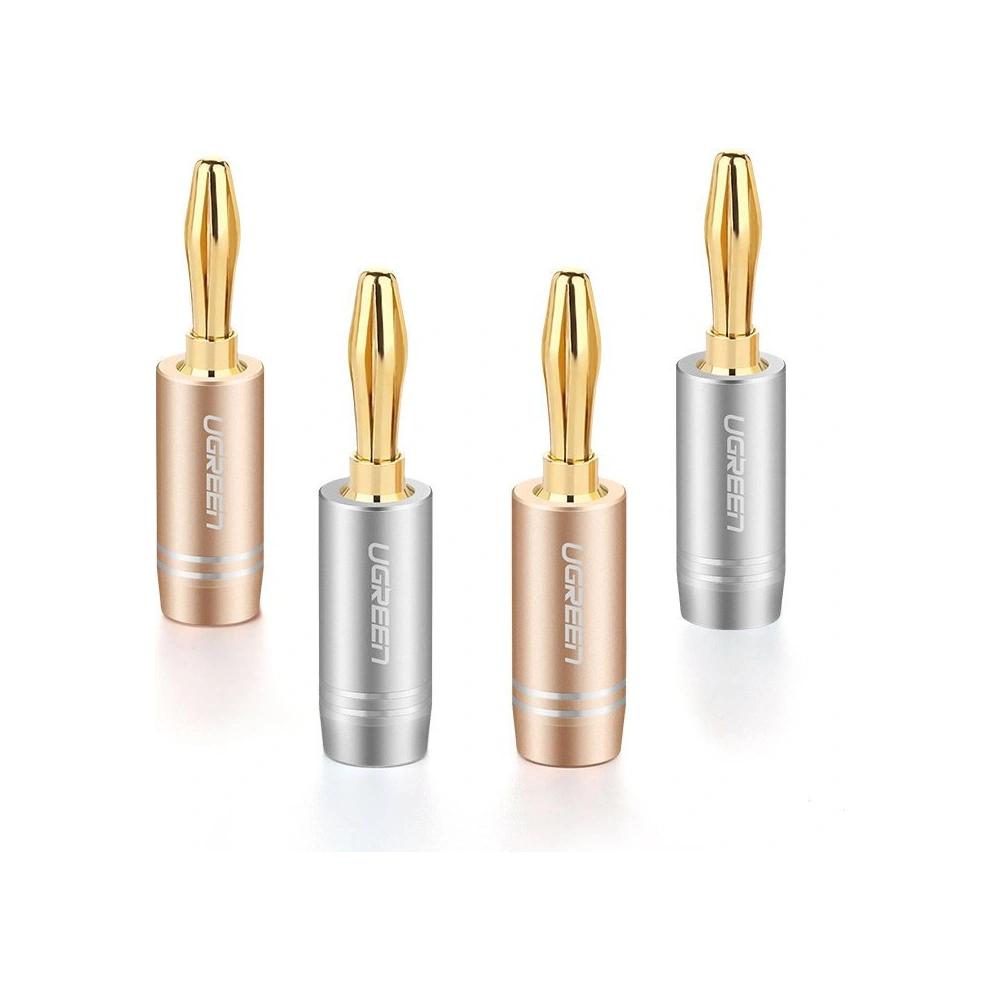 Hurtownia GSM - Hliníkový audio konektor UGREEN AV149 banánový pozlacený vícerozměrný [4 pack] - UGR1364MLT - {ean13} - Hurt