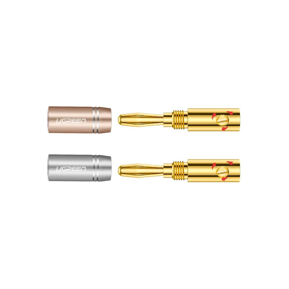 Hurtownia GSM - Hliníkový audio konektor UGREEN AV149 banánový pozlacený vícerozměrný [4 pack] - UGR1364MLT - {ean13} - Hurt