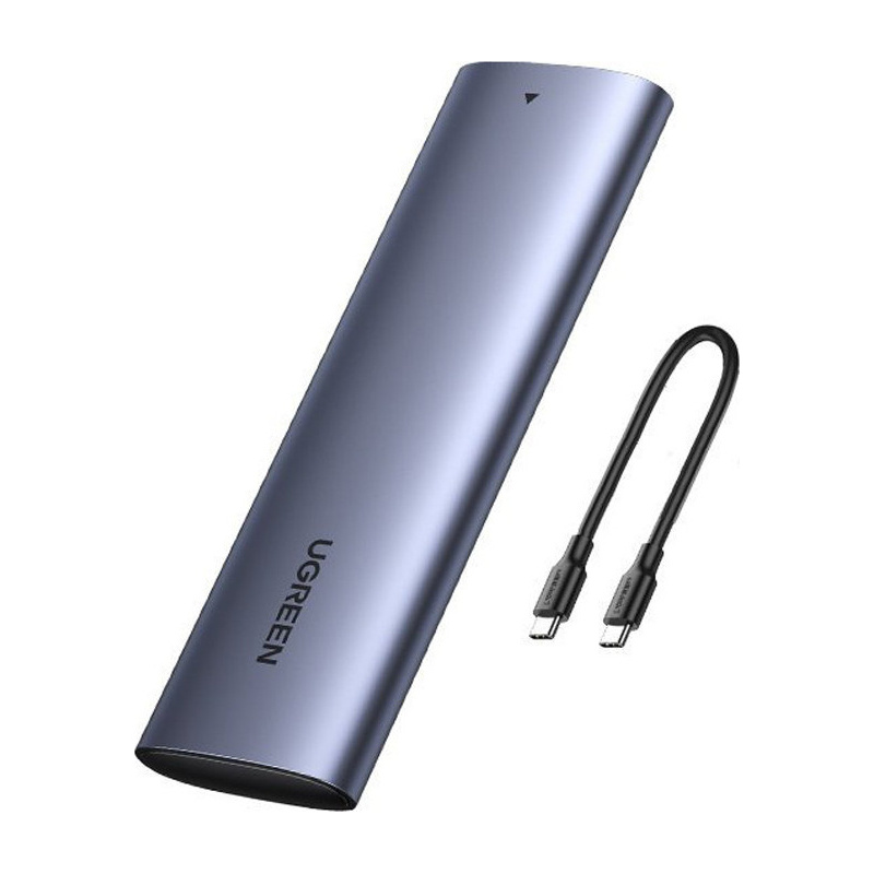 Hurtownia Ugreen - 6957303819027 - UGR1368GRY - Obudowa dysku M.2 UGREEN CM400 USB 3.2 Gen 2 (SuperSpeed USB 10 Gbps) + kabel USB-C 0,5m szary - B2B homescreen