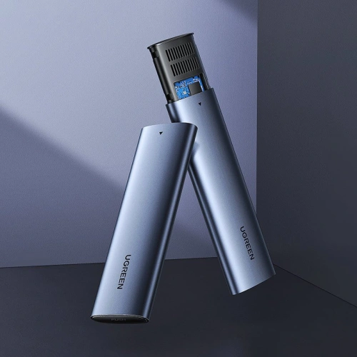 Obudowa dysku M.2 UGREEN CM400 USB 3.2 Gen 2 (SuperSpeed USB 10 Gbps) + kabel USB-C 0,5m szary