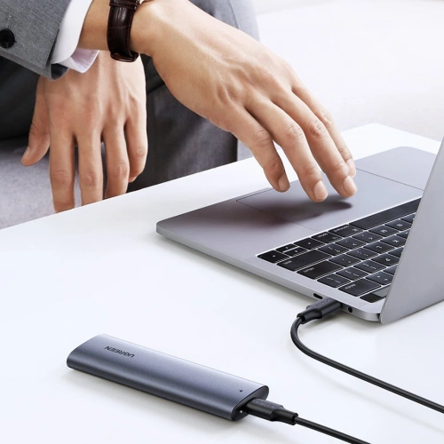 Obudowa dysku M.2 UGREEN CM400 USB 3.2 Gen 2 (SuperSpeed USB 10 Gbps) + kabel USB-C 0,5m szary