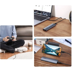 Hurtownia GSM - Obudowa dysku M.2 UGREEN CM400 USB 3.2 Gen 2 (SuperSpeed USB 10 Gbps) + kabel USB-C 0,5m szary - UGR1368GRY - {ean13} - Hurt