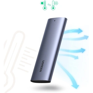 Hurtownia GSM - Obudowa dysku M.2 UGREEN CM400 USB 3.2 Gen 2 (SuperSpeed USB 10 Gbps) + kabel USB-C 0,5m szary - UGR1368GRY - {ean13} - Hurt