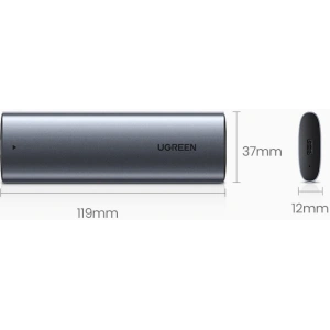 Hurtownia GSM - Obudowa dysku M.2 UGREEN CM400 USB 3.2 Gen 2 (SuperSpeed USB 10 Gbps) + kabel USB-C 0,5m szary - UGR1368GRY - {ean13} - Hurt