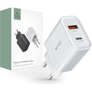Ładowarka sieciowa Tech-Protect C30W 2-port Network Charger PD 30W QC 3.0 White