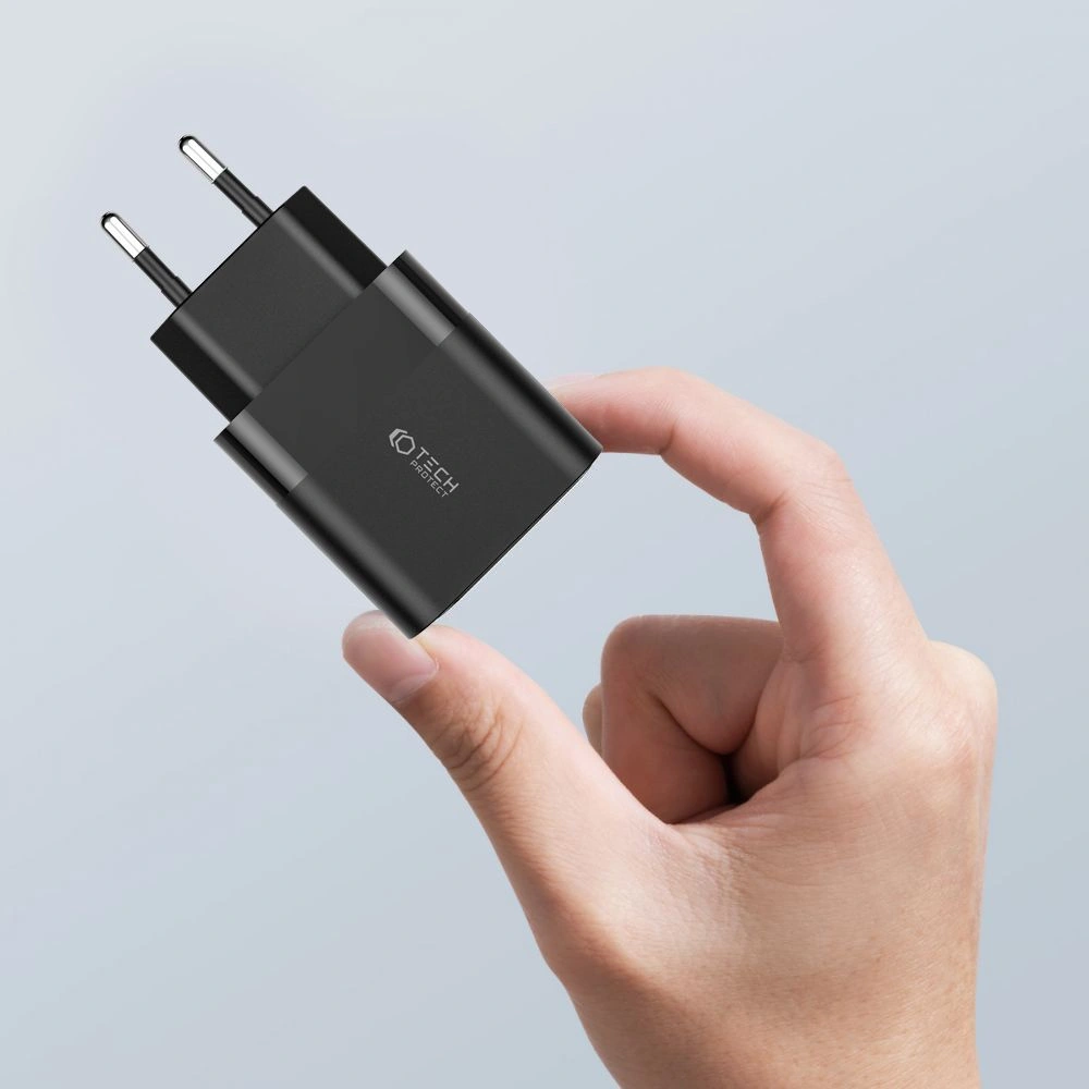 Hurtownia GSM - Ładowarka sieciowa Tech-Protect C30W 2-port Network Charger PD 30W QC 3.0 Black - THP1175BLK - {ean13} - Hurt