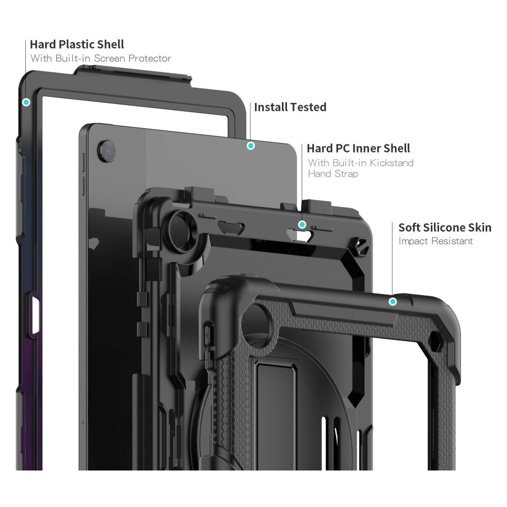Hurtownia GSM - Etui Tech-Protect Solid360 Lenovo Tab M10 Plus 10.6 3. generace Černé - THP1176BLK - {ean13} - Hurt