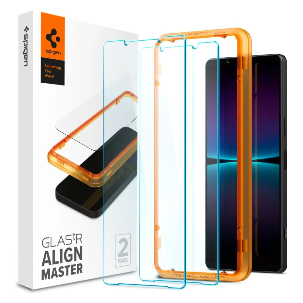 Hurtownia GSM - Tvrzené sklo Spigen GLAS.tR Slim AlignMaster Sony Xperia 1 IV [2 PACK] - SPN2276 - {ean13} - Hurt