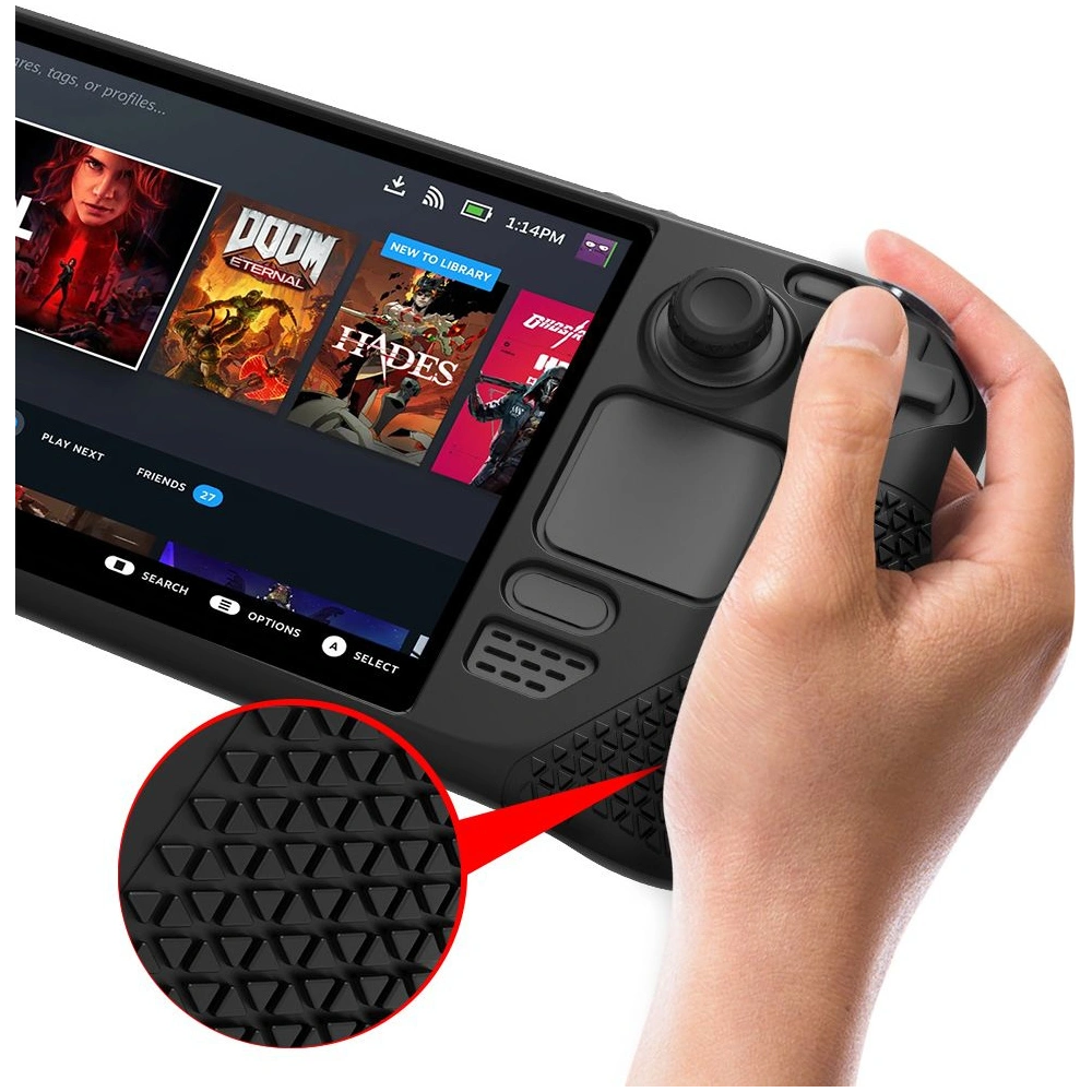 Hurtownia GSM - Etui Tech-Protect TPUCarbon Valve Steam Deck LCD / OLED Black - THP1177BLK - {ean13} - Hurt