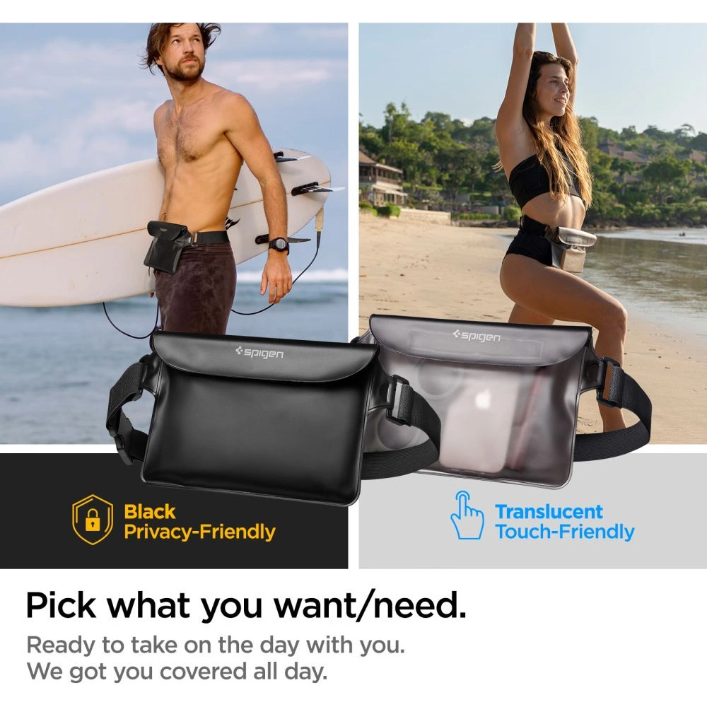 Wholesale Spigen A620 Universal Waterproof Waist Bag Black - SPN2277BLK - {ean13} - Hurt