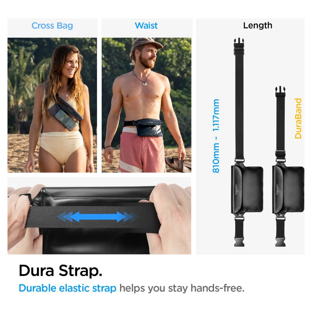 Wholesale Spigen A620 Universal Waterproof Waist Bag Black - SPN2277BLK - {ean13} - Hurt