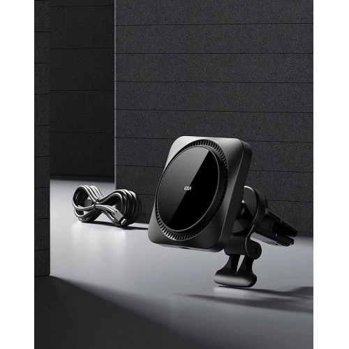 Uchwyt samochodowy ESR Halolock Cryoboost MagSafe Magnetic z wentylatorem chłodzącym Frosted Onyx